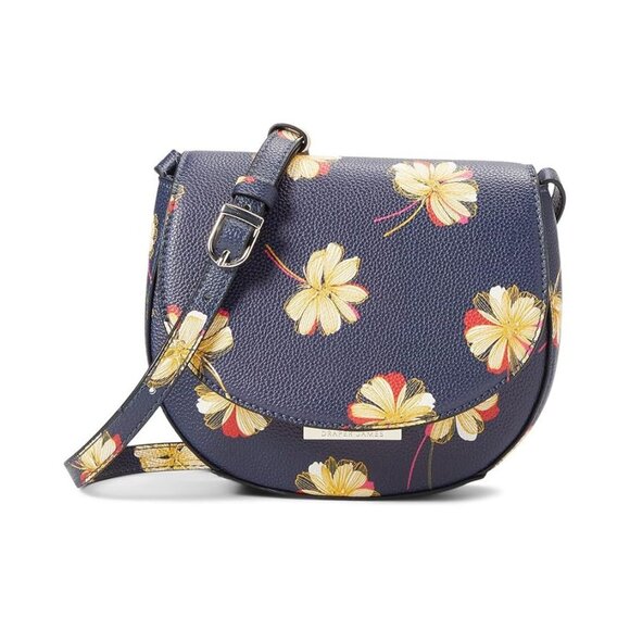 Draper James Mia Navy Floral Fold Over Crossbody Bag